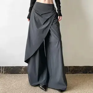 Women's Wide Leg Pants with Pockets High Waist Loose Casual Pants Business Work Casual Pants