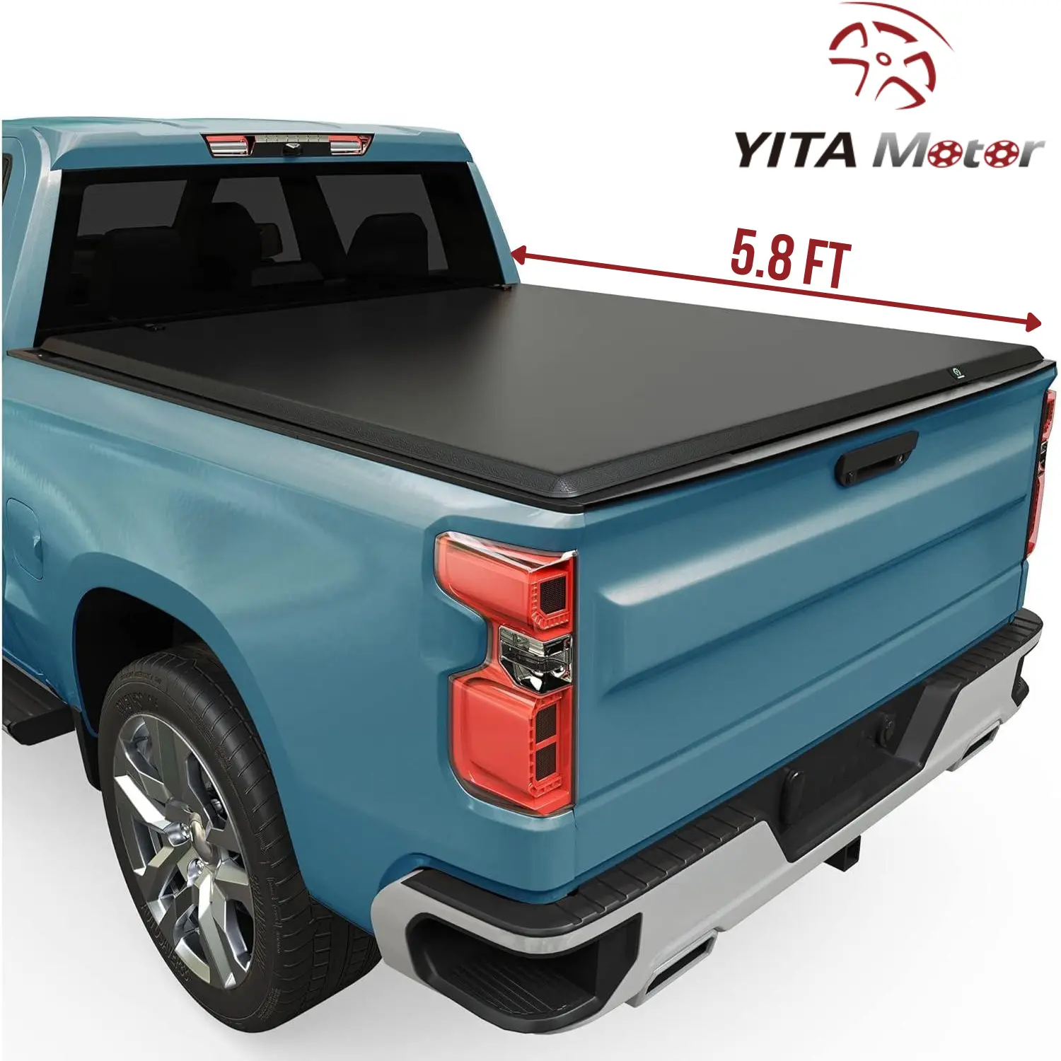[Fits 2007-2026 Chevrolet Silverado & GMC Sierra 1500] 5.8 FT Bed, Soft Roll Up/Soft Quad-fold/Hard Tri-fold Truck Bed Tonneau Cover