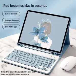 iPad Pro Case with Bluetooth-compatible Keyboard Mouse Combo, Protective Cover for iPad Air 4/pro 11 Inch, Durable Tablet Accessories, Tablet Casing