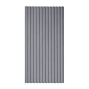 10 Pcs - Gray Smoked Curved Polycarbonate Corrugated Roof Panels - 72" L x 21" W - 10 piece Pack - UV Protected Waterproof Roof Sheets Garden Sheds Rainproof