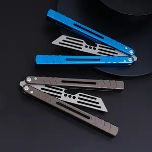 Butterfly Trainer Hand Swinging Fancy Toy for Practicing Flips Bladeless Tool Silver Beginner Friendly Safe Control Coordination Fun Training