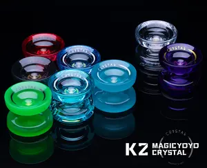 MAGICYOYO K2 Crystal - Professional Responsive Yoyo for Kids Beginners with Extra Unresponsive Yoyo Bearing, Pro Plastic Trick Yoyo for Adults+12 Yoyo Stings+Bearing Removal Tool+Storage Bag