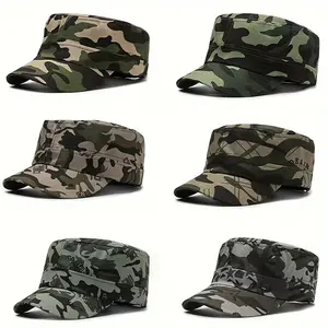 [Lightweight Hat] Lightweight Camouflage Baseball Cap - Sun Protection Flat Cap, 100% Polyester Fiber, Machine Washable, Perfect for Outdoor Sports and Tactical Use
