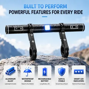 7.8'' USB Bike Handlebar Extender Bike Accessory with 4000mAh Charger - Holds Phone, GPS & Lights, Bike Accessories