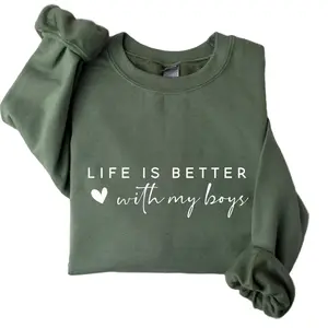 With my boys' sweatshirt and hoodie, life is better. I'm the mom of boys' crewneck, boys' sweatshirt, and boys' shirt.
