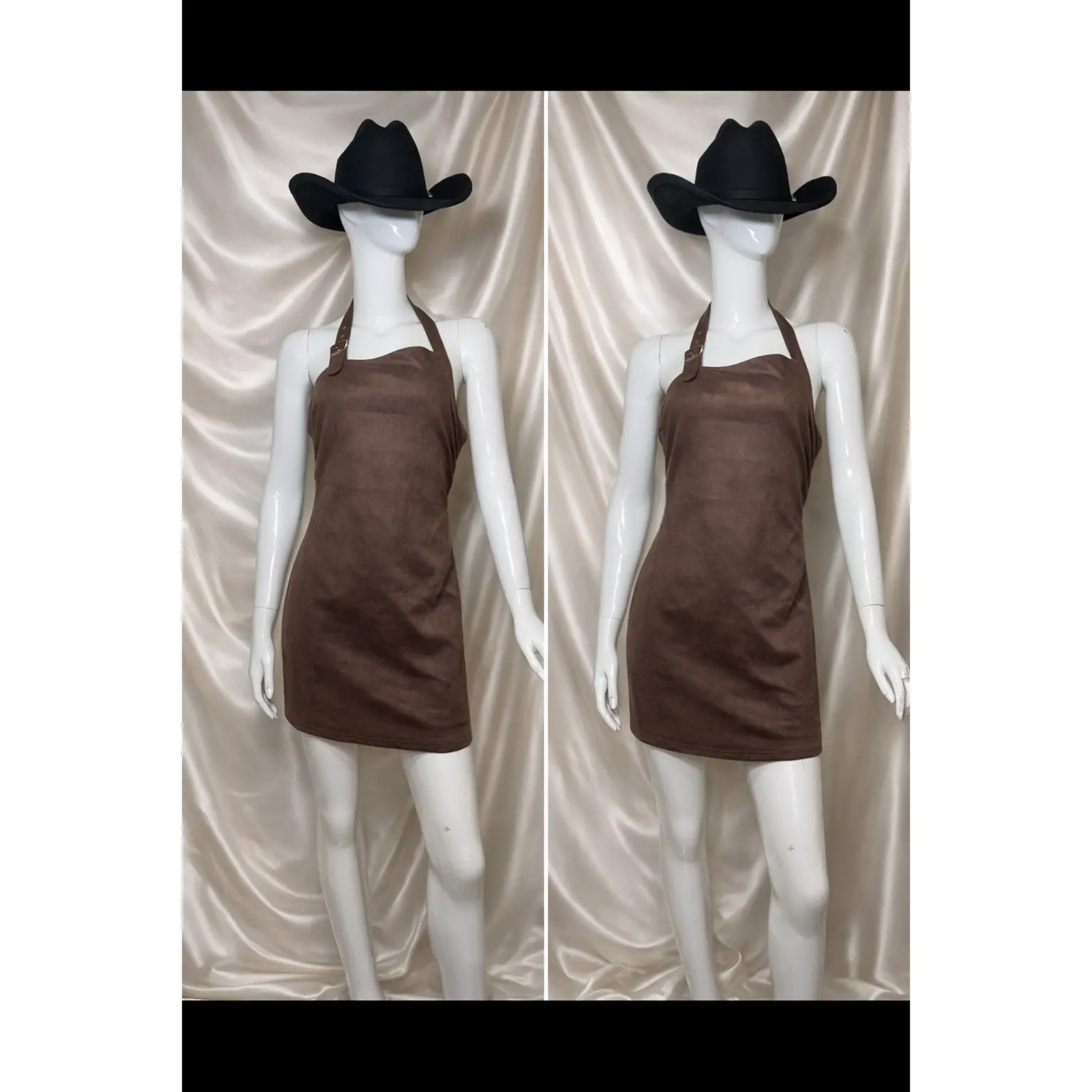 Suede mini dress