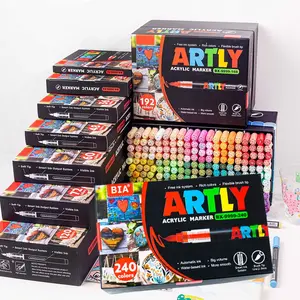 Acrylic Brush Head Marker Set, Acrylic Paint Markers, Waterproof Soft Tip, Suitable for Glass Stone Wood Plastic Paper, Art Painting Marking Tools, Art Supplies, Artist Supplies