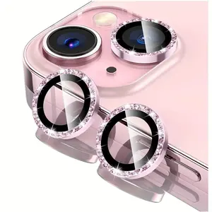 Diamond-Embedded Crystal Lens Protector for iPhone17/16 Pro Max, 16E/14/15/13,16 Plus-Scratch-Resistant,Wear-Resistant, Stylish Camera Lens Protector.Compatible with iPhone17, 16 Pro Max (Does Not AffectNight Photography).