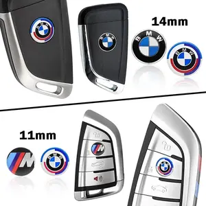For BMW M 50th E34 E46 E39 E38 E90 E60 E36 F30 F30 F10 E92 E38 E91 M3 11/14mm Aluminum Car Remote Key Sticker Emblem Accessories