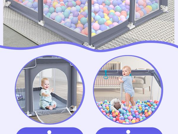 Baby Playpen, Indoor&Outdoor Playard, Play Pens for Kid Activity Center, Sturdy Safety Baby Fence with Breathable Mesh for Toddler playpen Baby Playpen, Indoor&Outdoor Playard, Play Pens for Kid Activity Center, Sturdy Safety Baby Fence with Breathable Mesh for Toddler playpen