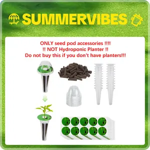 【SummerVibes】SUNCOZE 160pcs Hydroponic Pods, Accessories Compatible with Suncoze & Other Hydroponics Growing Systems, Gardening Supplies Garden Pods Include 60 Grow Sponges, 20 Grow Baskets, 20 Domes, 60 Labels