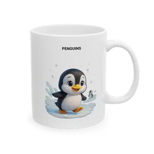 Waddling Wonder Penguin Mug, Ceramic Mug, (11-oz)