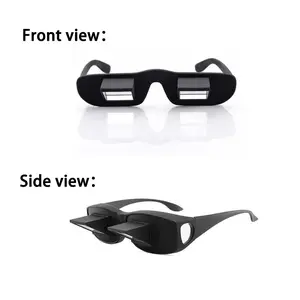 Bed Prism Resin Glasses Lightweight, High Definition Glasses for Reading, Gaming, TV Watching, Clear Vision, Beach Reading, 90 Degree Pinhole, Lazy Reader Mirror Binoculars, High Quality Eyewear Lightweight Durable Glasses