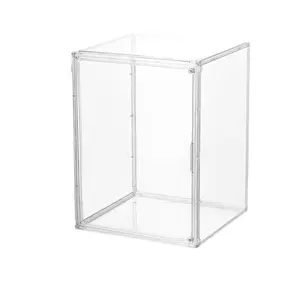 PET transparent blind box storage box, cotton doll magnetic display box, acrylic dust-proof toy figurine display stand