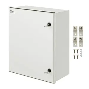 fathersdaygift VEVOR NEMA Steel Case, 24x20x9'' NEMA 4X Fiberglass Electric Enclosure, IP66 Water Dust Resistant, Suitable for Both Outdoor Indoor Use, Includes Mounting Plate (60x50x23 cm)