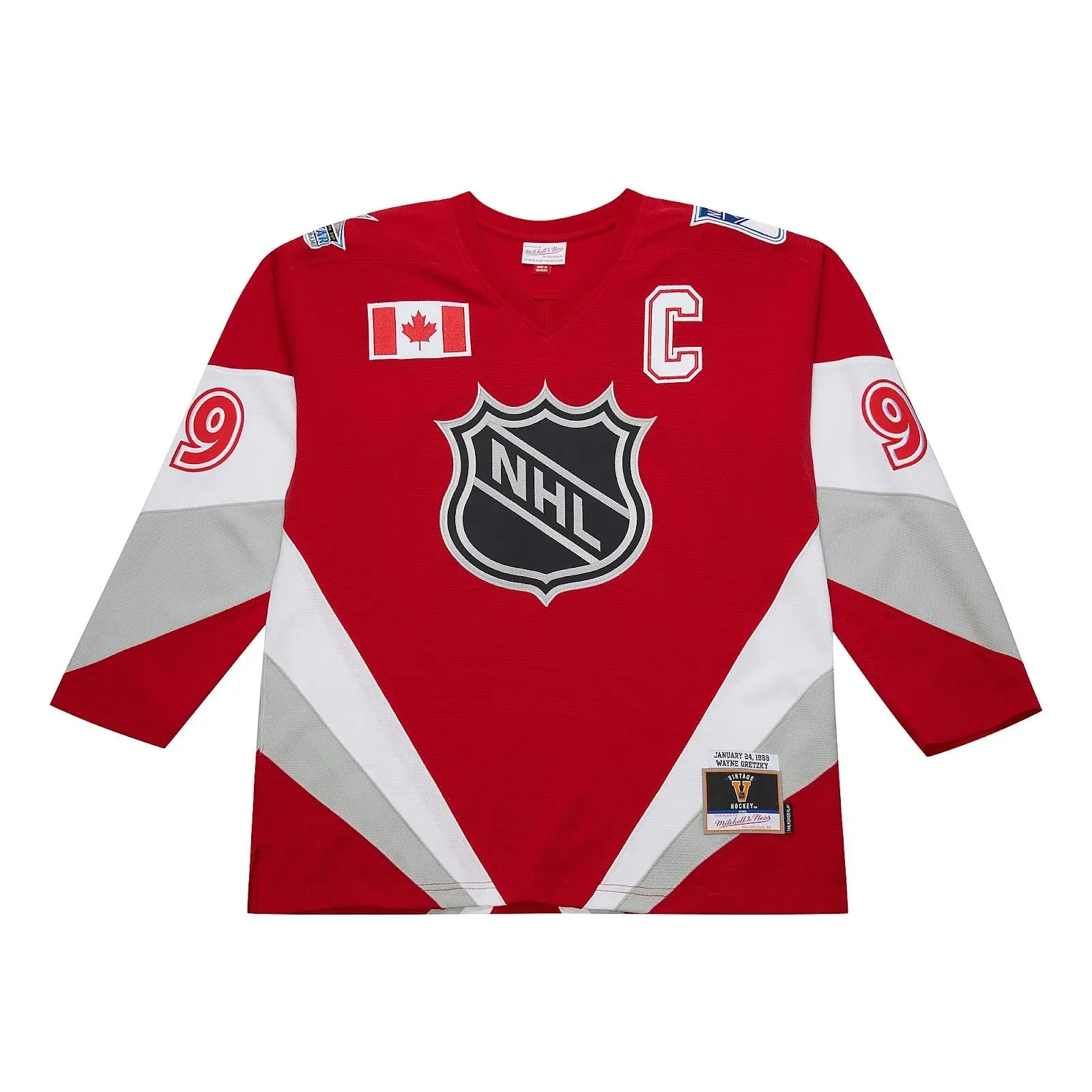 Wayne Gretzky NHL Events Scarlet New York Rangers 1999 NHL All-Star Game Power Play Player Jersey Throwback Hockey Fan Gear Mitchell & Ness