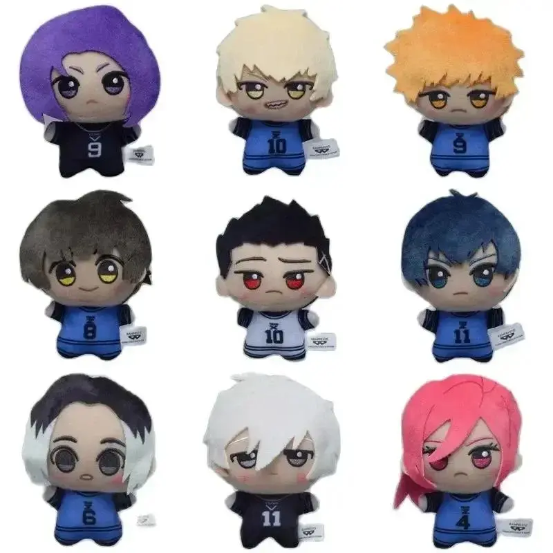 About 10cm Cute Blue Lock Anime Figure Plush Toy Keychain Pendant - 1-Piece, Soft Look, Nagi Seishiro/Chigiri Hyoma/Gagamaru Gin Characters, Plush Fabric, PP Cotton Fill, Home Decor Gift