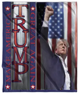 Trump MAGA Design #1 Super Plush Velveteen Blanket