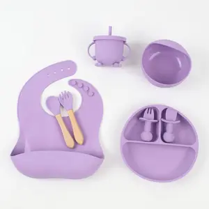All-in-One 8-Piece Toddler Dinner Set!Food-Grade & Easy to Clean 👶