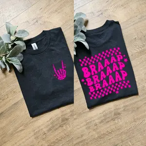 cute motocross braaap retro dirt bike tee