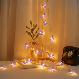 Butterfly Design LED String Light, 1 Count Battery Powered LED String Light, Butterfly Theme, Decorative Light, Ambient Lighting for Bedroom, Party, Festival, Festive Decor, Home Decor