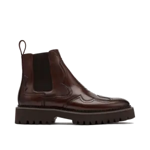 Dax Chocolate Leather Chelsea Boots