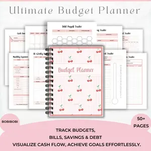 Financial Organizer Notebook and Budget Diary, Multi-Functional Ultimate Monthly and Bi-Weekly Budget Planner, Includes Monthly Expenses, Bill Tracker, Savings Log, Debt Payoff Tracker, Debt Management