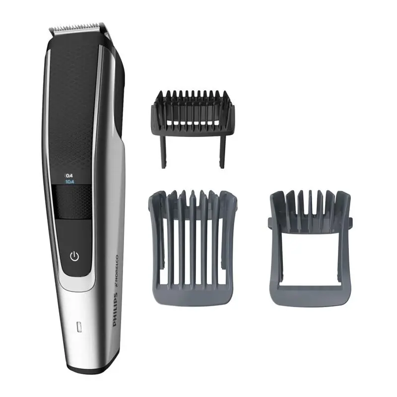 Philips Norelco 5500 Beard Trimmer & Hair Clipper, Durable Cordless Grooming Kit with Self-Sharpening Steel Blades, 20 Length Settings, Face, Stainless Steel