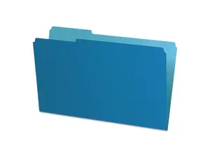 Pendaflex Interior File Folders 1/3 Cut Top Tab Legal Blue 100/Box 435013BLU