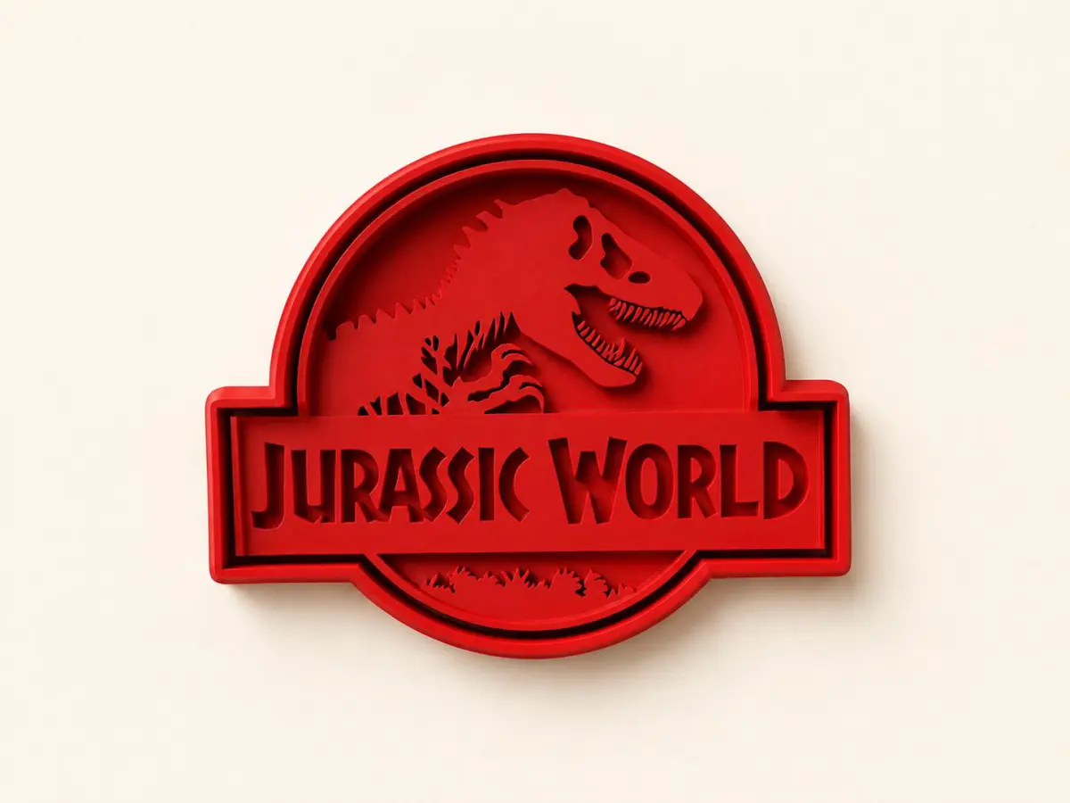 Jurassic World Cookie Cutter 3D Printed - T-Rex Logo Fondant Cutter - Dinosaur Party Decor