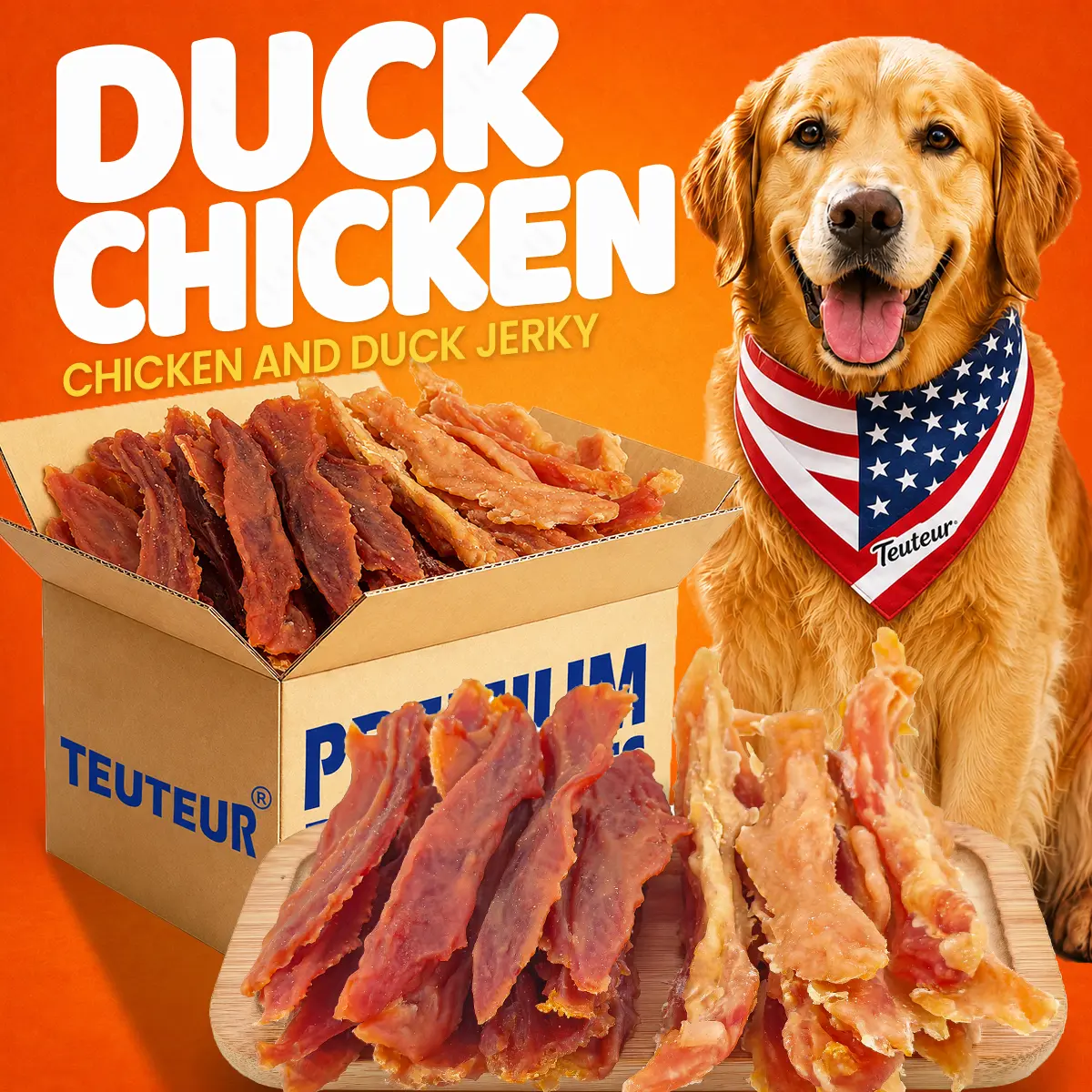 Air-Dried Meat Strips Dog Treats - High-Protein Chewy Puppy Training Rewards for Small-Medium Dogs, Ideal for Obedience Practice & Outdoor Walks Daily Rewards