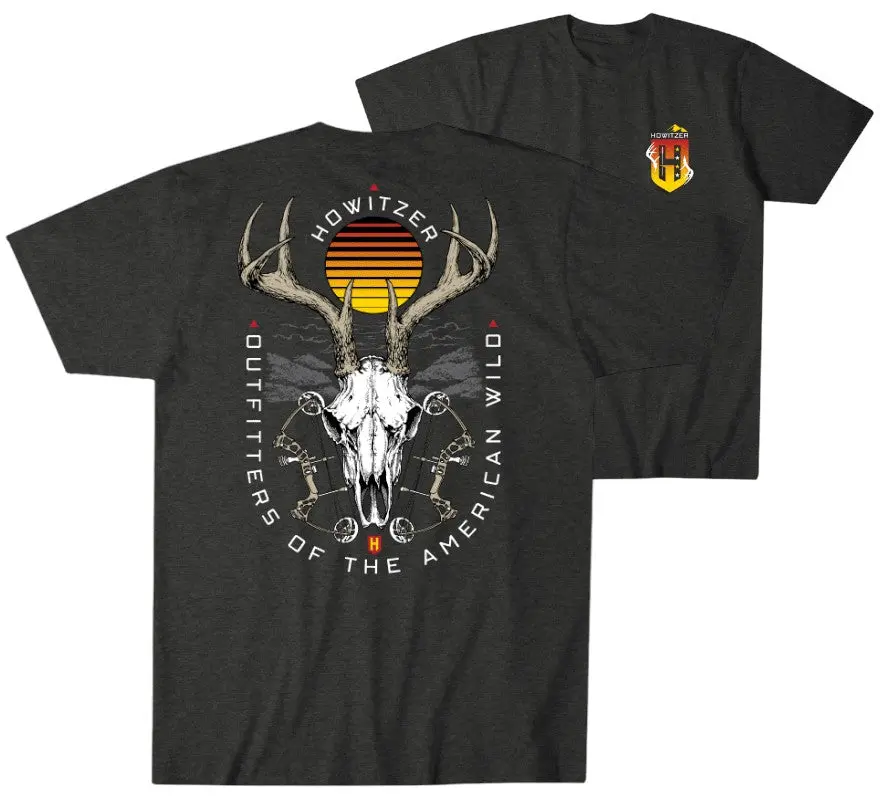 Howitzer Men's Patriotic Graphic T-Shirt, Ultra-Soft Cotton-Blend Military-Style Top with Hand Drawn Art Supporting Veterans & Firefighters, Tshirt, Charity Support, First Responders, T Type
