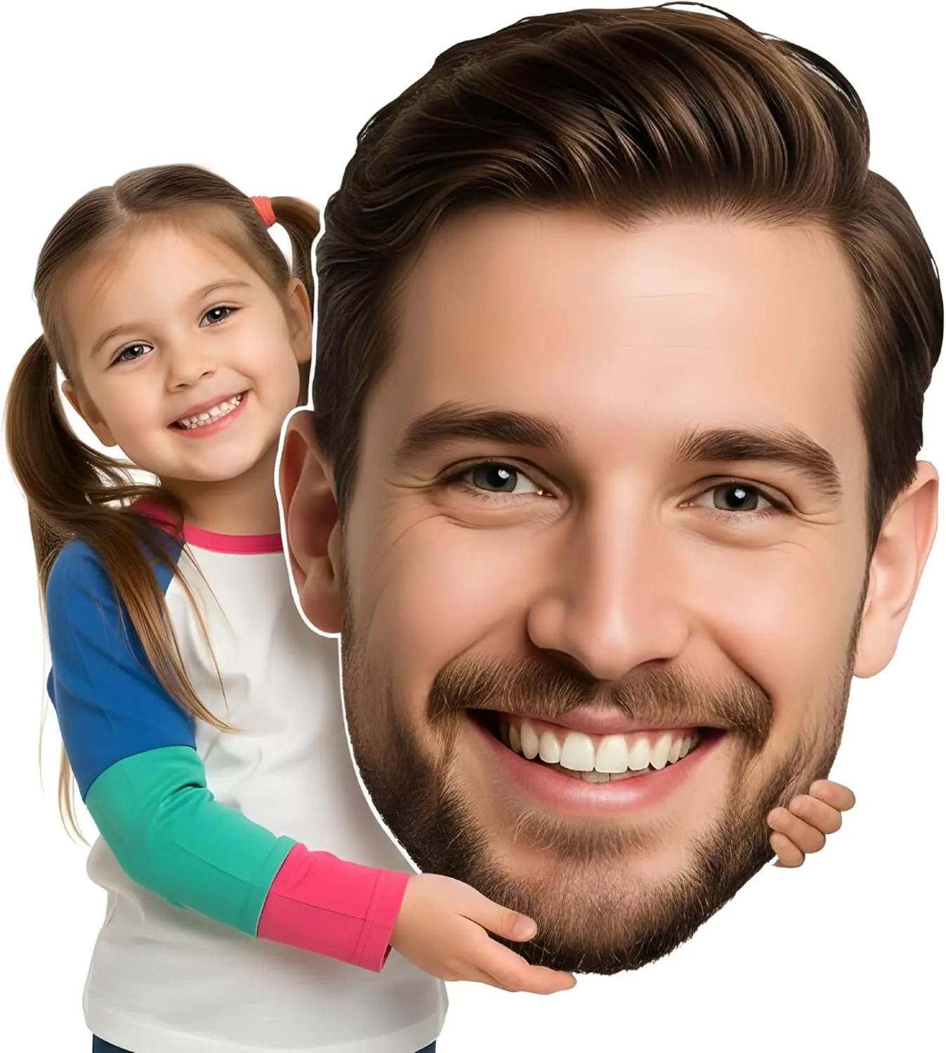 Custom Big Head Photo Cutout Sign - 6-48 in HD Print Personalized Face Prop, Made in USA for Birthdays, Weddings, Parties (Festive & Home Supplies)
