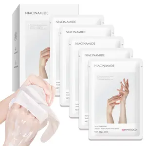 1/5 Pair Essence Hand Mask - Deep Moisturizing & Nourishing, leaving hands soft and smooth. A unisex Christmas gift with elegant packaging, rich in niacinamide. It’s a hand mask glove, along with foot mask, hand and foot care products.