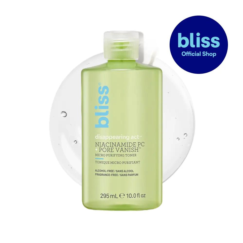 BLISS Disappearing Act Purifying Toner - Pore-Vanish Complex Alcohol-Free Fragrance-Free for Smoother Daily Skin Care
