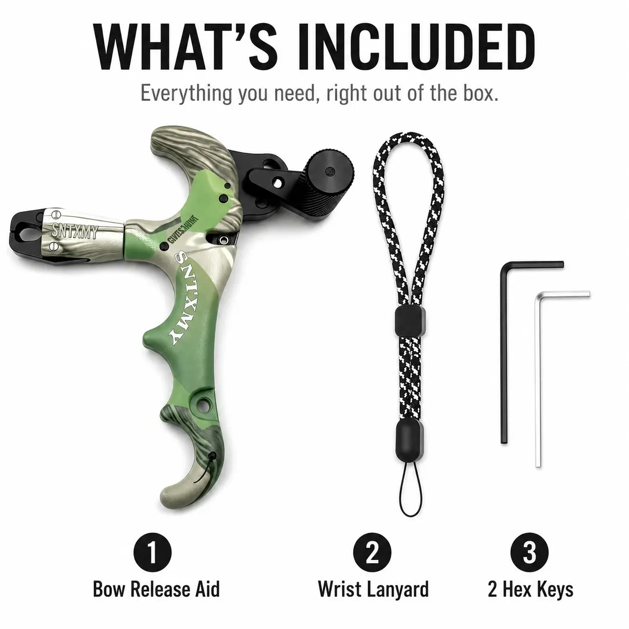 3/4-Finger 360° Rotatable Thumb Bow Release Trigger Aid Tool for Bow Hunting, Multi-Angle Adjustable Archery Release Aid, Hand-Fitting Outdoor Shooting Sports Gear