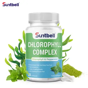 Chlorophyll Complex - Chlorophyll & Peppermint - Freshens Breath Natural Body Deodorizing Supplement - Suitable for Both Men And Women-Natural Chlorophyll Daily 60 Gummies Natural Deodorant Supplement