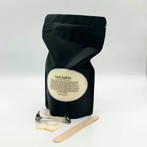 Candle Refill Kit 6 Wick- 32 oz (2 lbs.) Includes: Scented Soy Wax, Wicks, Wick Stickers- Long Lasting Clean Fragrance