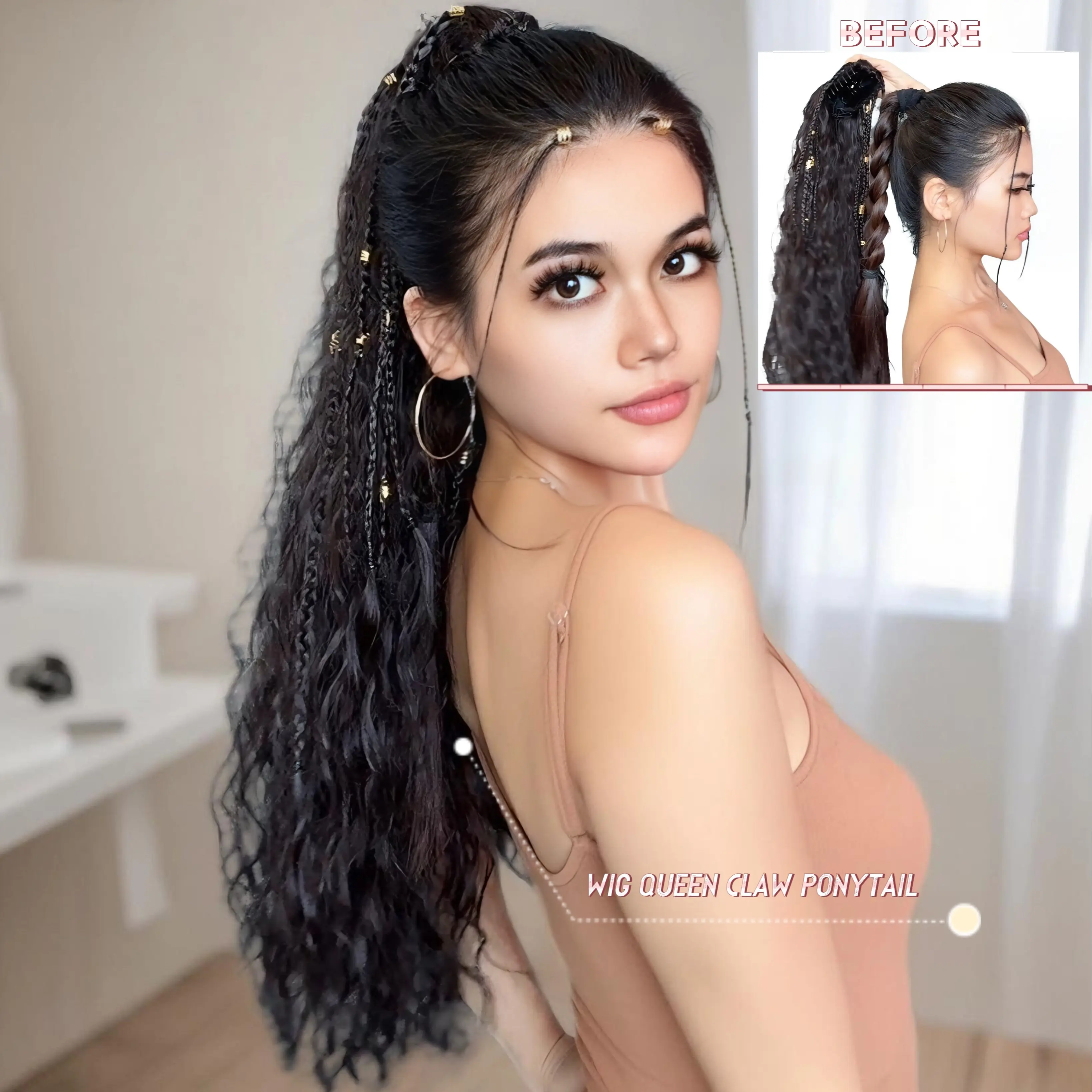 Black Brown with Braids 30IN