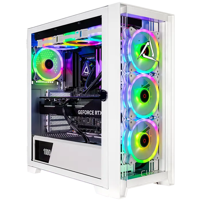 CLX SET AMD Ryzen 9 9900X & NVIDIA GeForce RTX 5070 Ti - 4.40GHz Processor, B650 Motherboard, 32GB DDR5 RAM 5600MHz - White Gaming PC Case