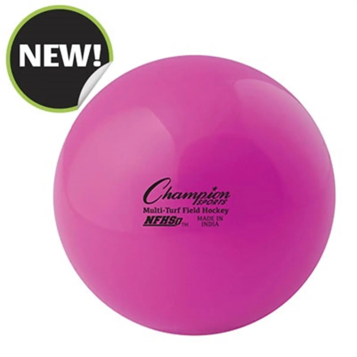 CHAMPION NFHS Approved Field Hockey Ball, Smooth Solid Construction, Official 2.75 In Size for Practice & Competition, Pink, Official 2.75-Inch Size, High Quality Processes