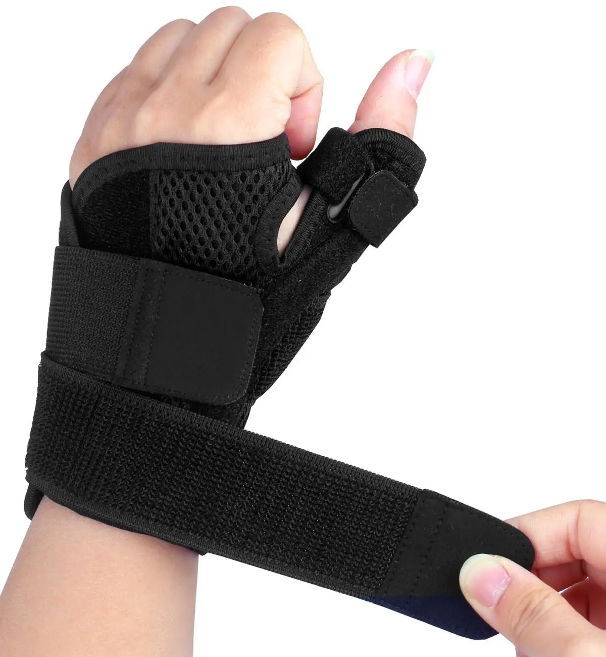 1pc Adjustable Finger Wrist Guard-Thumb Splint Brace - 1-Piece Supportive Wear for Men and Women, Breathable Soft-Texture Thumb Protection, Upgraded Version