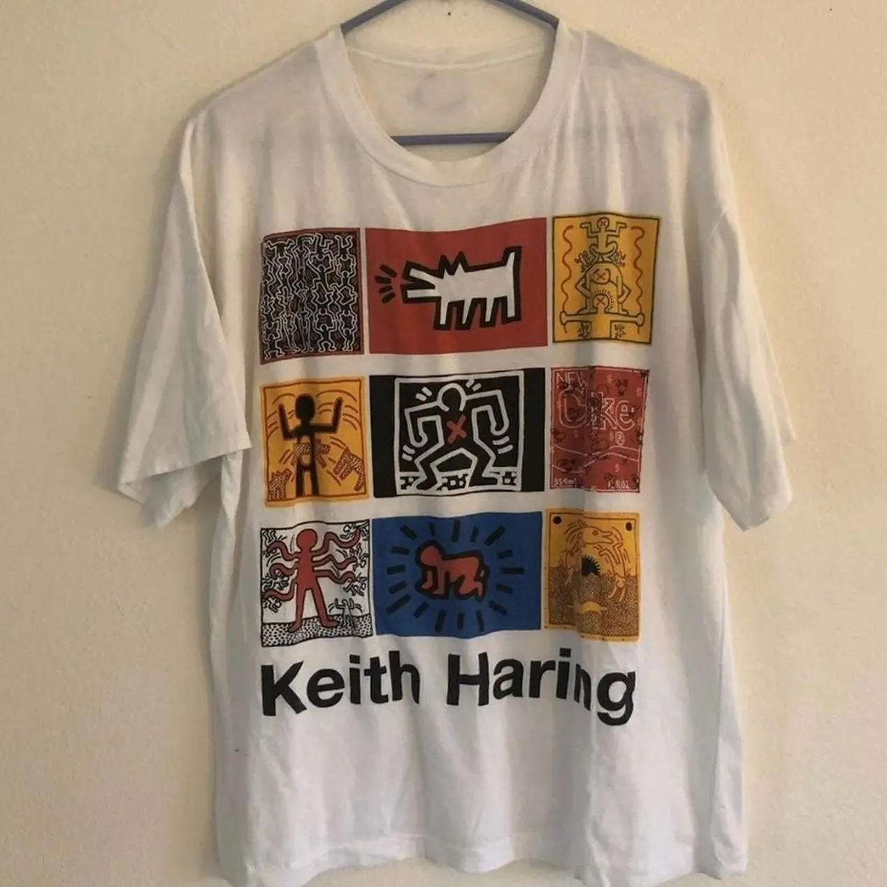 VIntage Keith Haring Cotton White Shirt Unisex Concert S to 5XL CR492 D