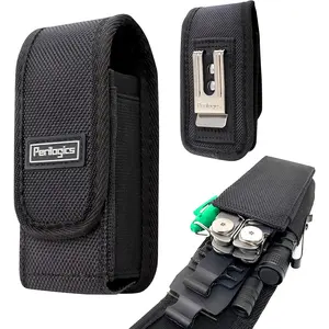 Leatherman Tool Sheath Replacement - Magnetic Closure Pouch Fits Wave Plus, Wingman, Charge, Surge, Super Tool 300, Signal, Free P2 P4. Fits Tool 4 to 4.5 inch in Length - Black