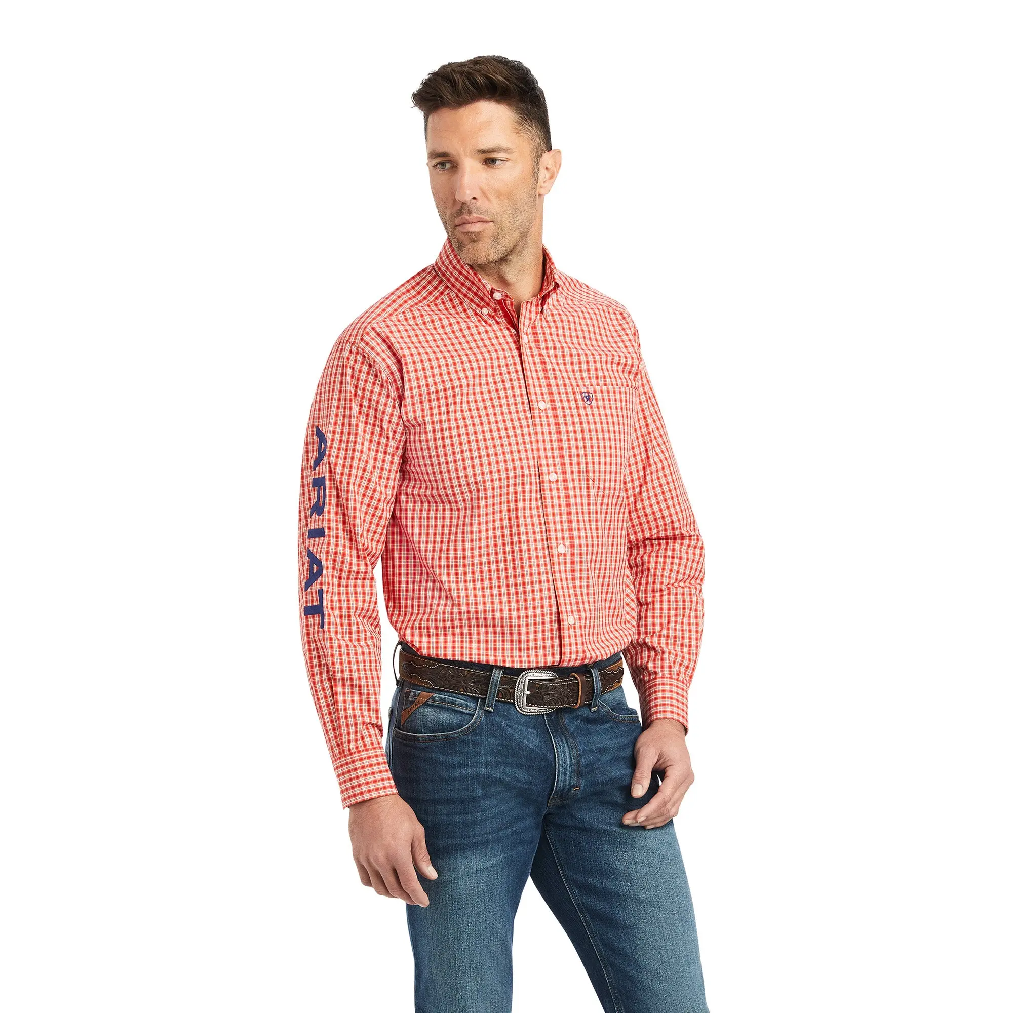 Ariat® Men's Pro Series Team Malcolm Plaid Button Up Shirt 10041787