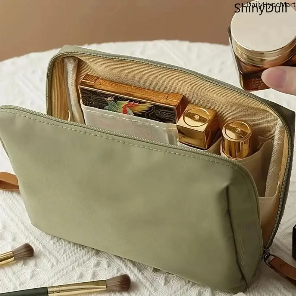 Compact Travel-Friendly Makeup Pouch - Zippered Fashion Accessory Handbag, Cosmetics Organizer, Makeup Containers, Makeup Pouch For Purse, Beauty Storage Pouch