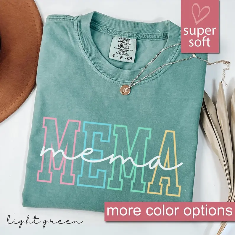 Comfort Colors® Mema Shirt, Mema Tee, Gift For Mema, Grandma Gift, Grandmother Shirt