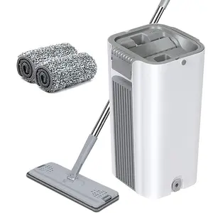 Mop & Bucket Set, Spin Mop Bucket, Portable Floor Mop, Dry & Wet Dual-purpose Mop, Household Cleaning Tool for Home Kitchen Bathroom