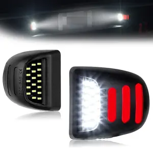 2PCS LED License Plate Lights Compatible with Chevy Silverado GMC Sierra 1500 2500 3500 Suburban Tahoe Cadillac Escalade EXT