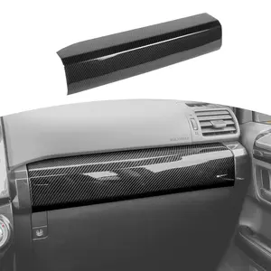 Co-Pilot Passenger Side Dash Decor Trim Cover, Car Interior Kit for 2010-2023 4Runner, ABS Material Dashboard Decoration with Red Carbon Fiber, Matte Black Designs